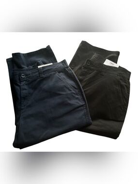 NWT! Style & Co. Plus Size Comfort Waist Capri Pants 2 pair (black and navy) 14W